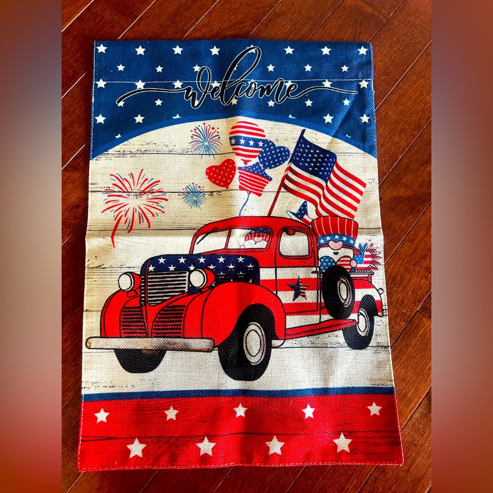 New July Garden Flag